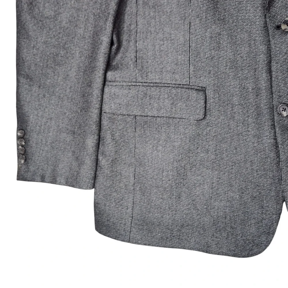 Vtg Hart Schaffner Marx Nordstrom Blazer sz 44R Men Gray Sport Coat Nailhead USA